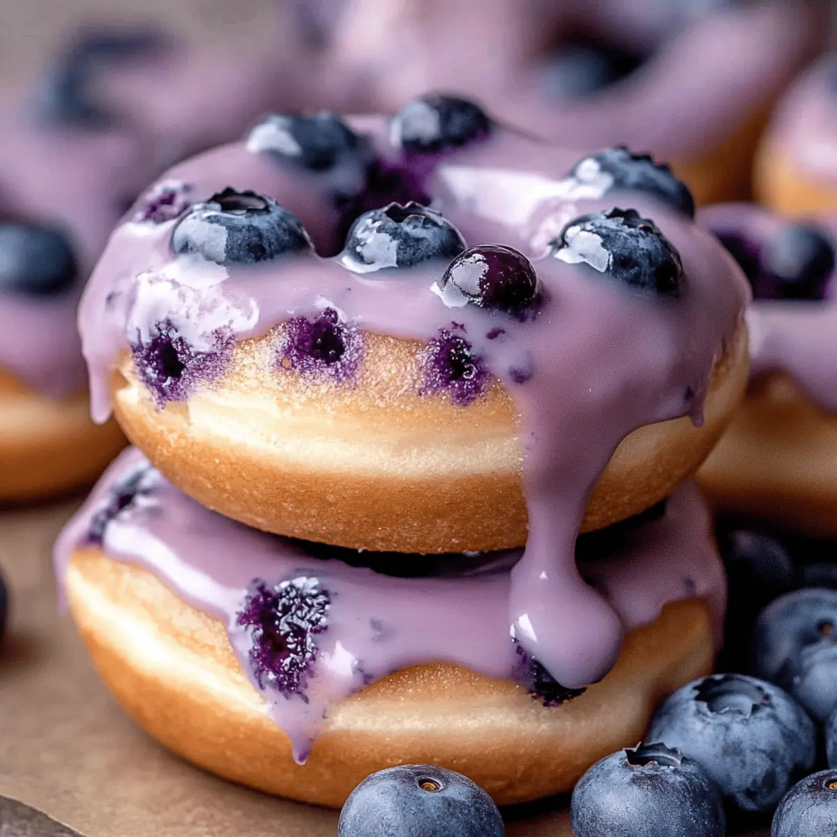 Delicious Mini Blueberry Cake Donuts with Blueberry Glaze Recipe
