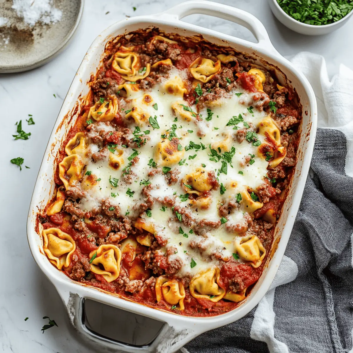 Easy One-Pan Beefy Tortellini Bake Recipe for Busy Weeknights