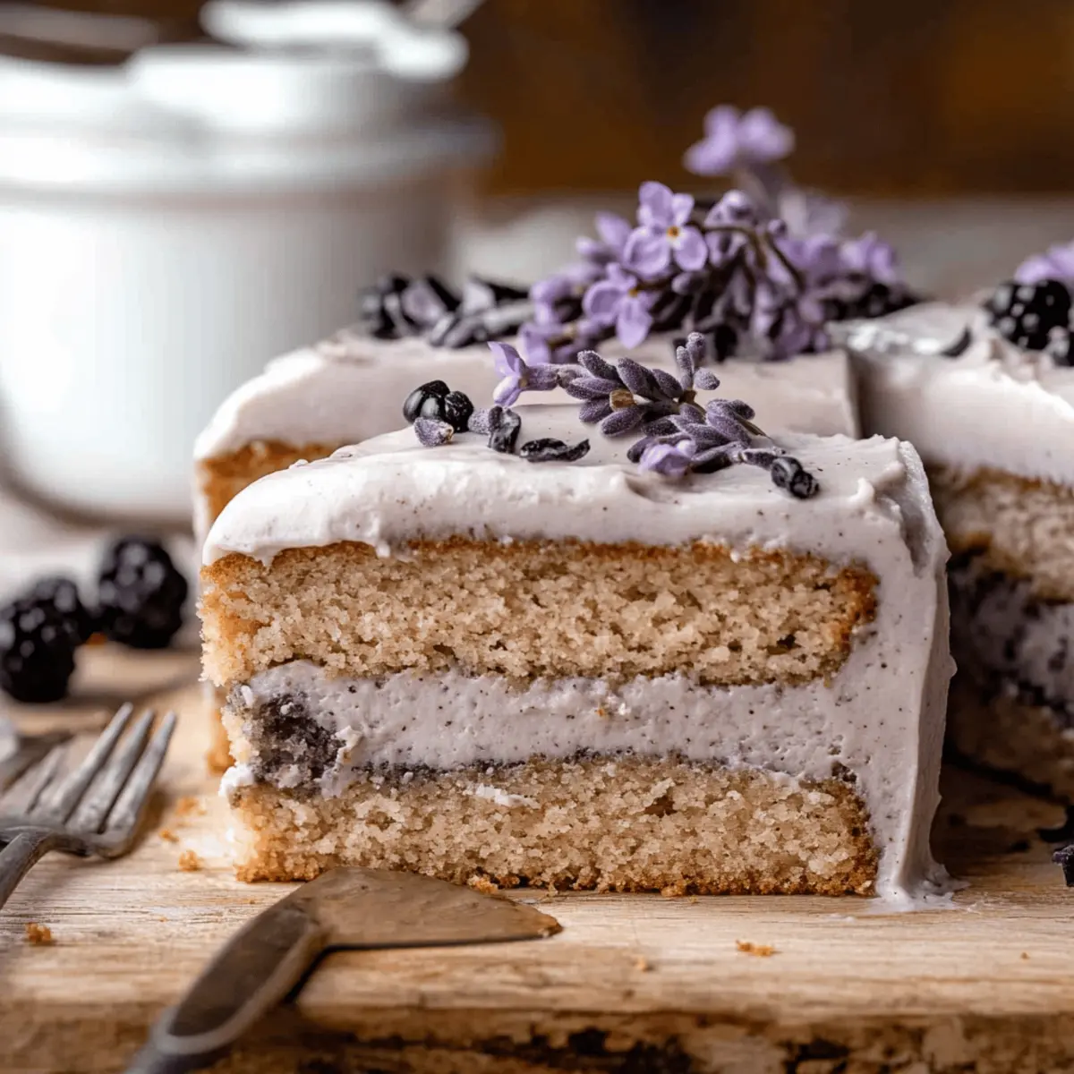 Delicious London Fog Cake with Lavender Cream Cheese Frosting