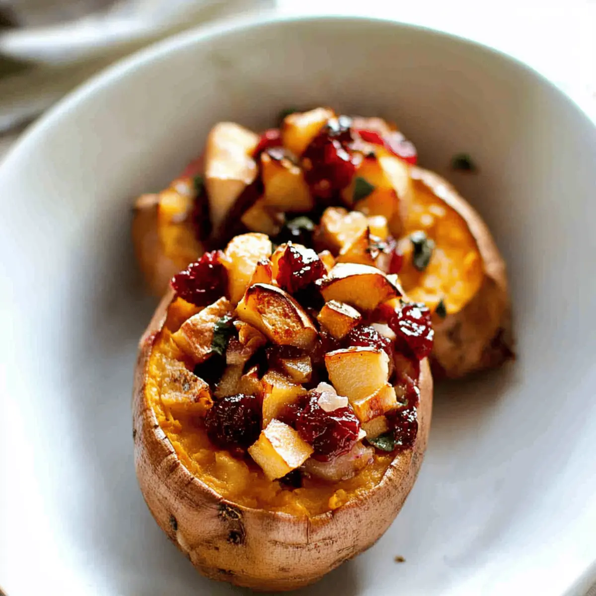 Cranberry Apple Twice-Baked Sweet Potatoes for a Cozy Fall Treat