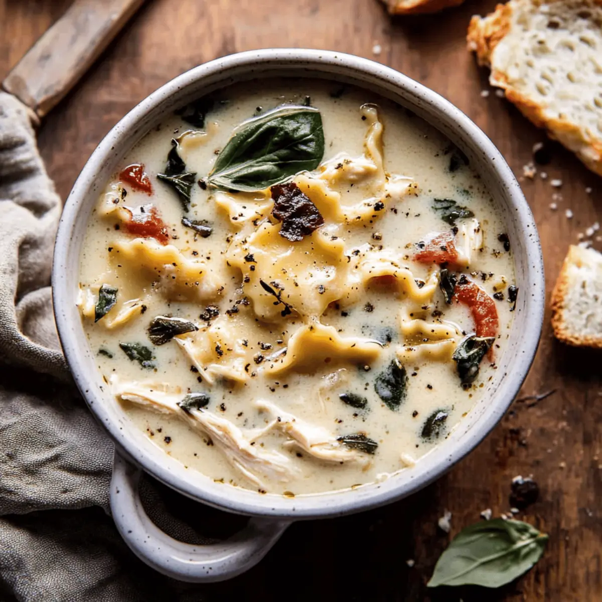 Creamy Chicken Lasagna Soup