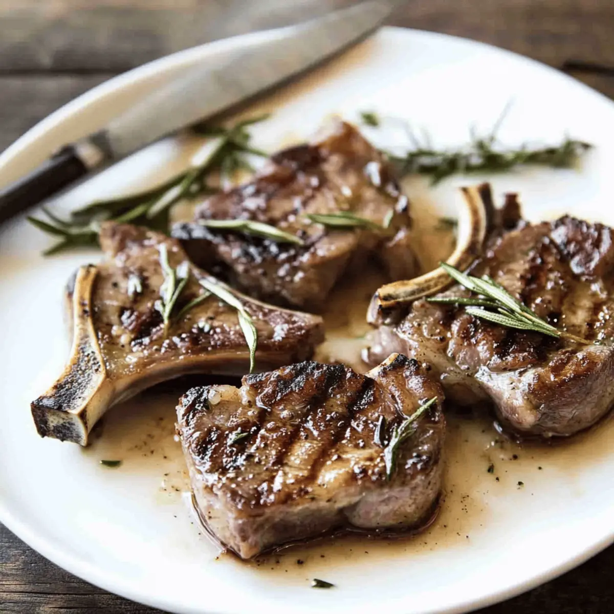 Delicious Rosemary Grilled Lamb Chops with Garlic Marinade Recipe