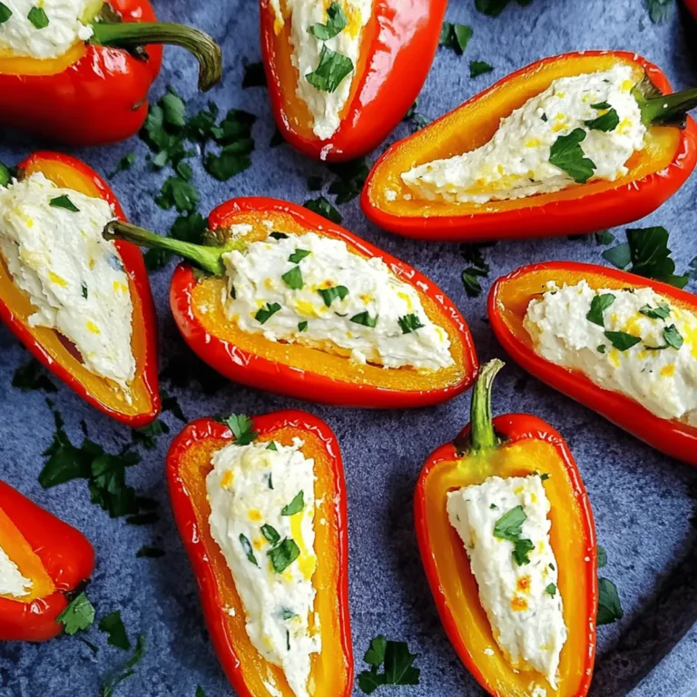 No-Bake Cream Cheese Stuffed Mini Peppers