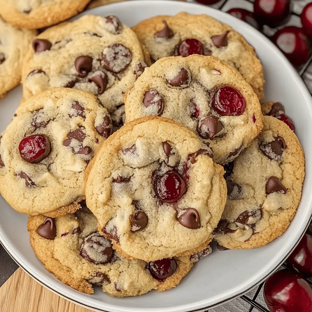 Delicious Cherry & Almond Chocolate Chip Cookies Recipe