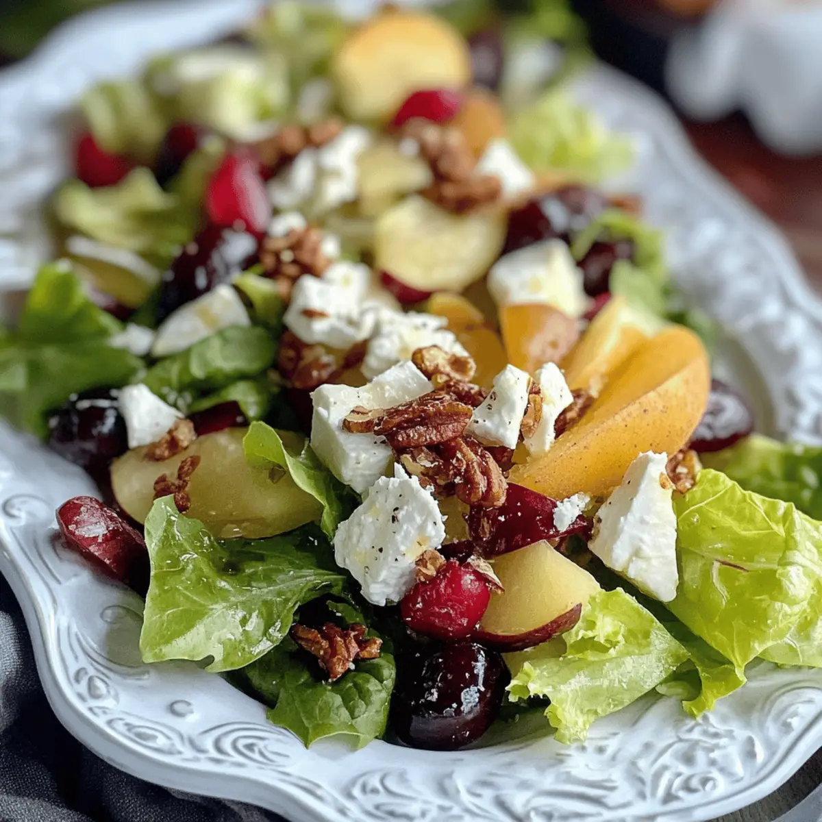 Delicious Holiday Honeycrisp Salad with Maple Cider Vinaigrette