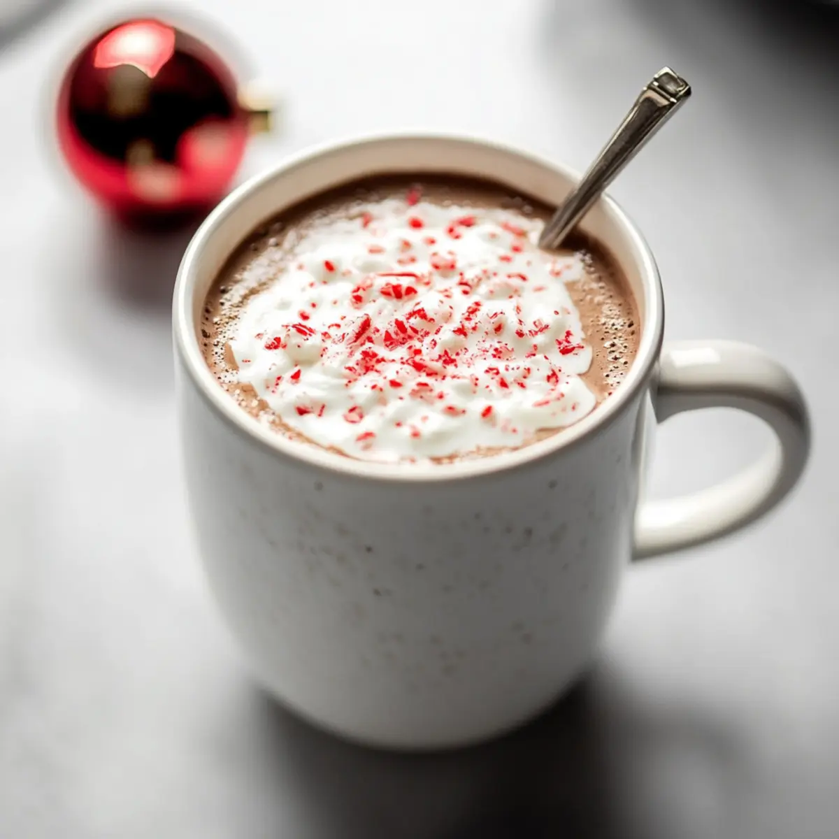 Delicious Homemade Christmas Peppermint Hot Chocolate Recipe