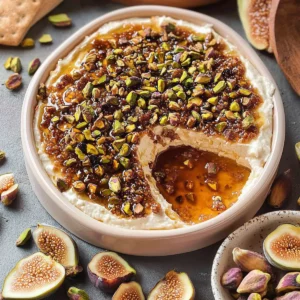 Boursin Fig Hot Honey Pistachio Dip