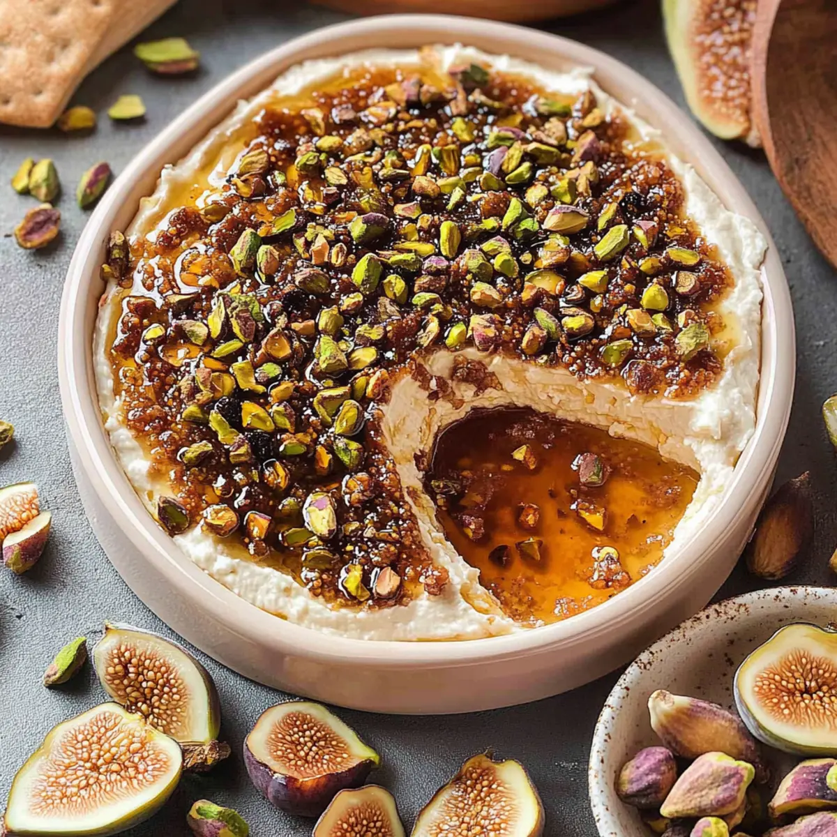 Boursin Fig Hot Honey Pistachio Dip