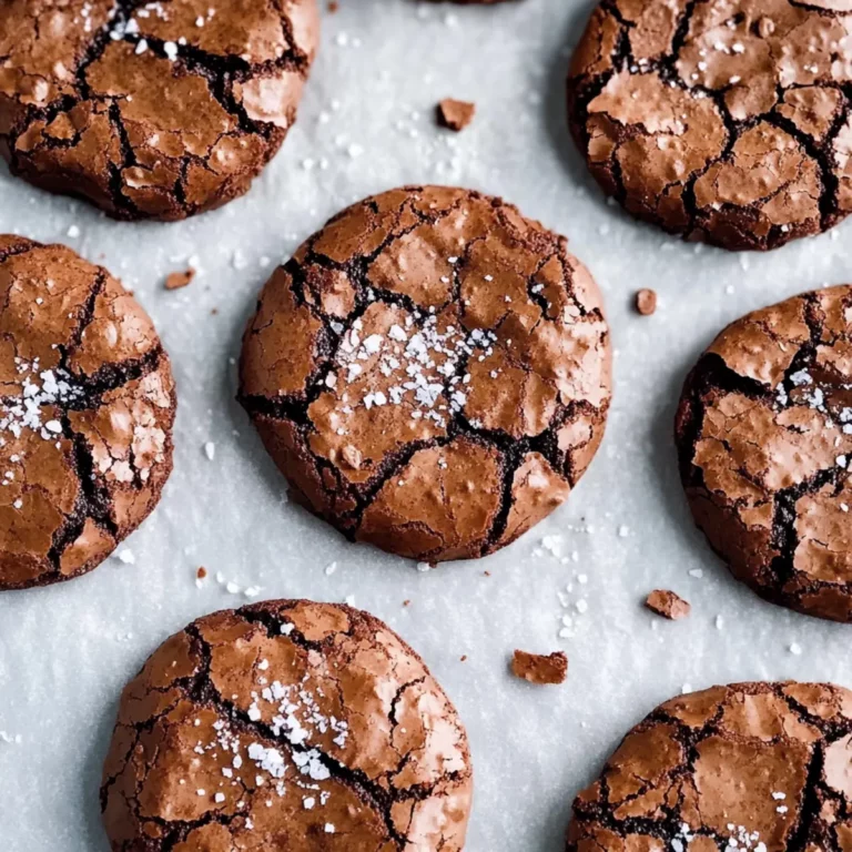 Salted Brownie Crinkle Cookies