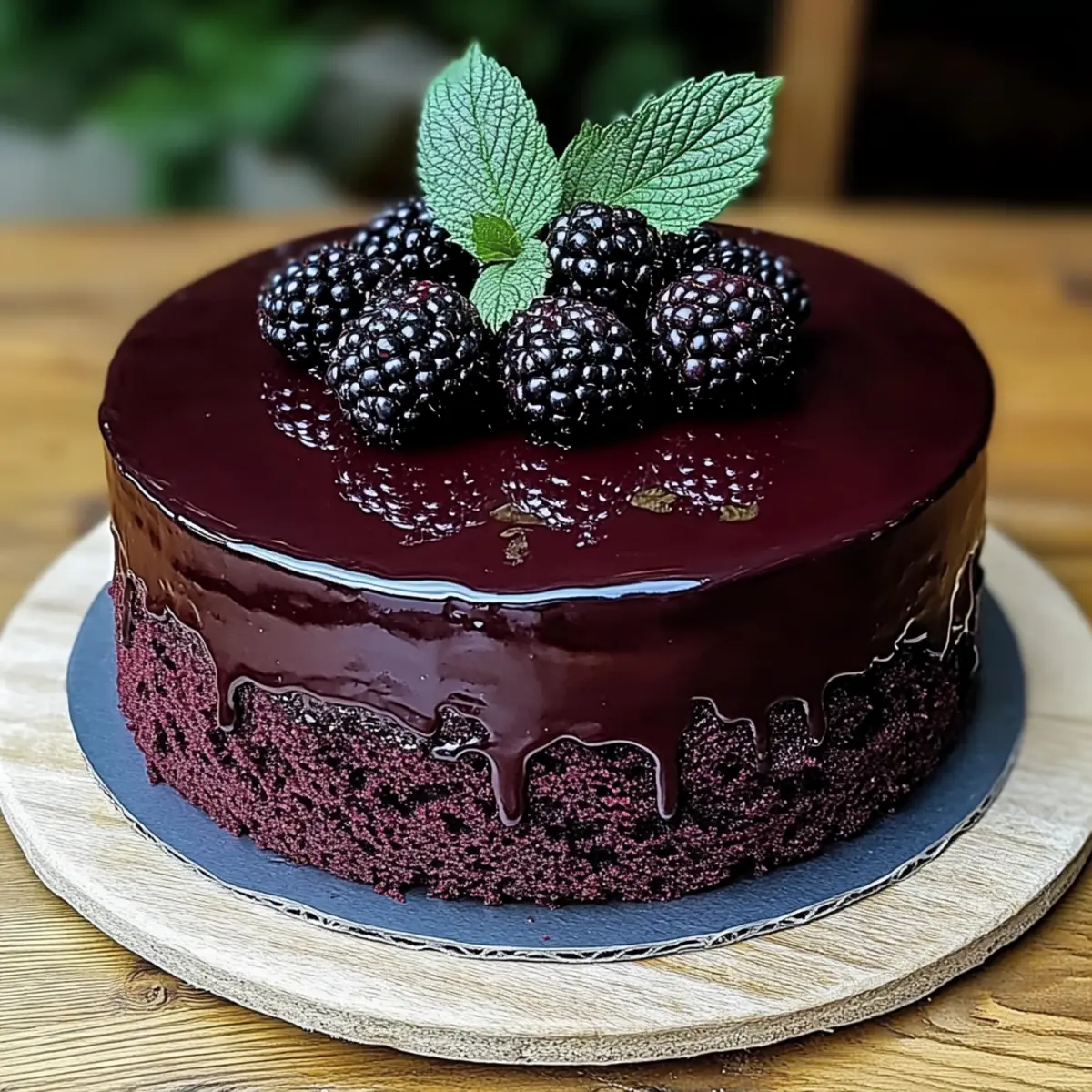 Decadent Blackberry Velvet Gothic Cake