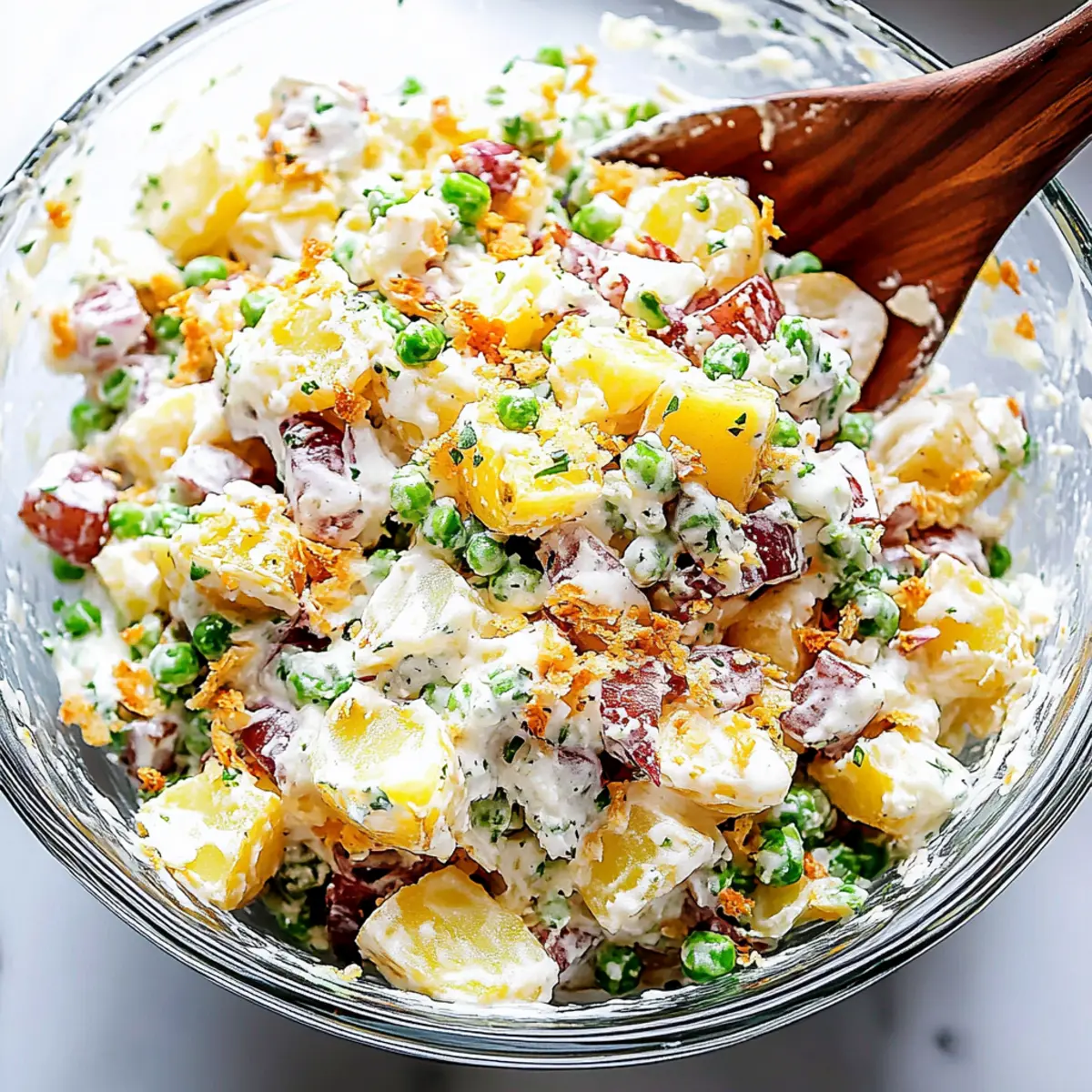 Delicious Loaded Potato Salad Recipe with Cheddar and Bacon