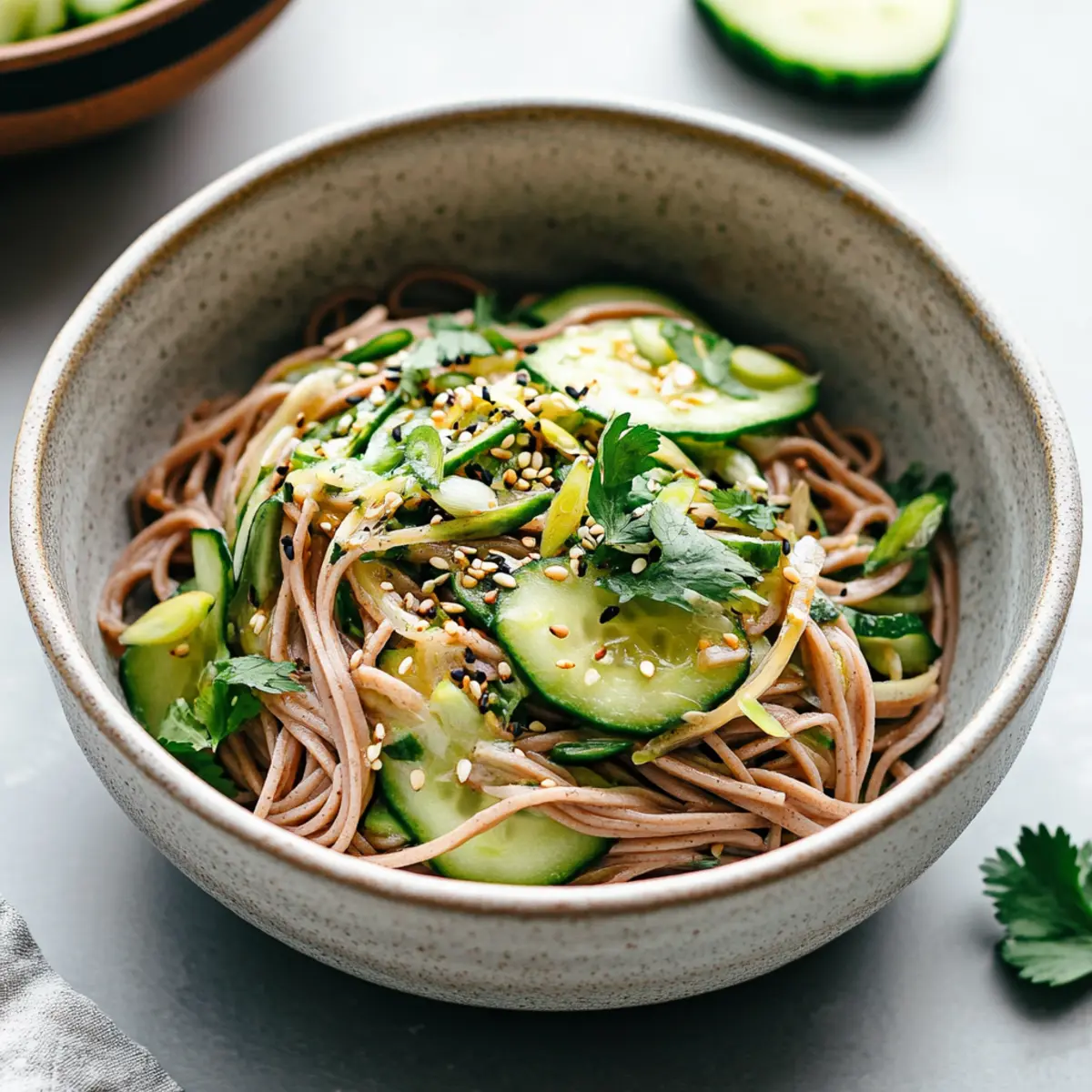Delicious Sesame-Ginger Cucumber Soba Noodle Salad Recipe