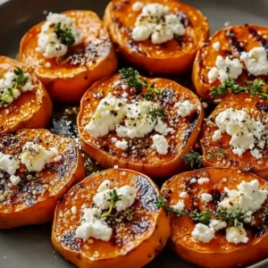 Quinoa Honey Feta Sweet Potato Rounds