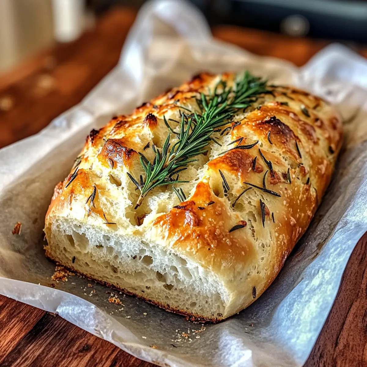 Easy Rustic No-Knead Rosemary Garlic Bread Recipe to Try Today