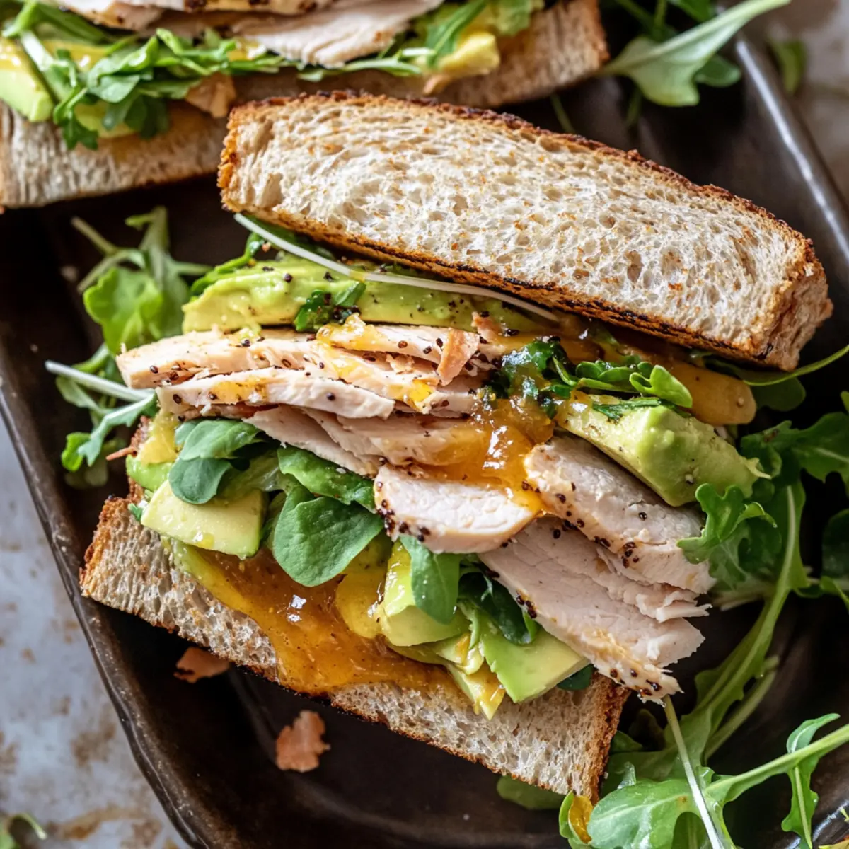 Honey Mustard Turkey Avocado Sandwich