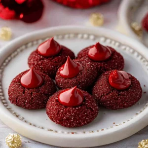 Easy Hershey's Red Velvet Blossoms Cookies