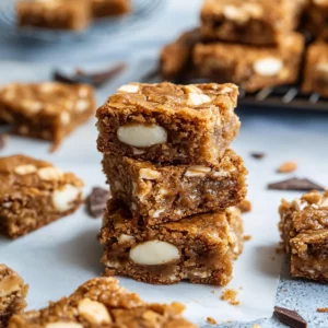 Biscoff White Chocolate Gooey Bars