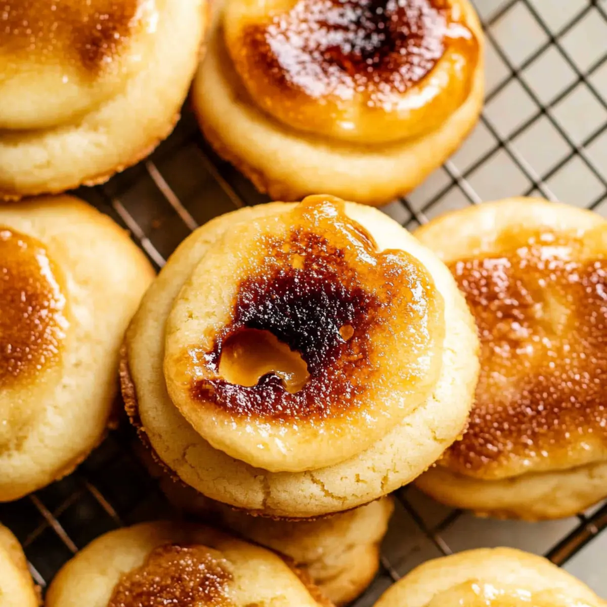 Delicious Crème Brûlée Cookies with Silky Pastry Cream Filling