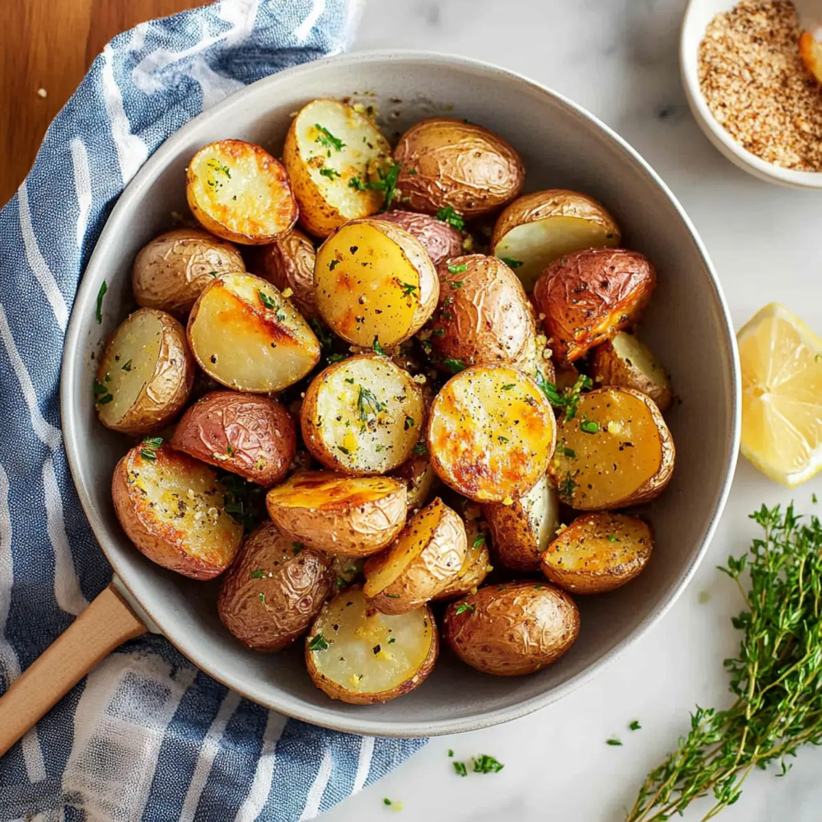 Make The Best Oven Roasted Potatoes with Zesty Lemon Dressing