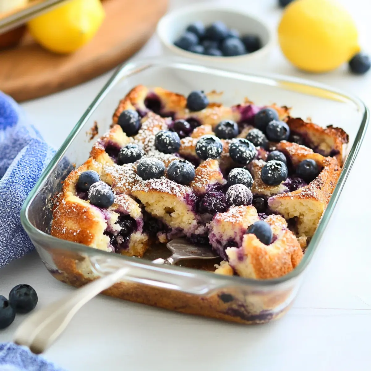Blueberry Lemon French Toast Casserole