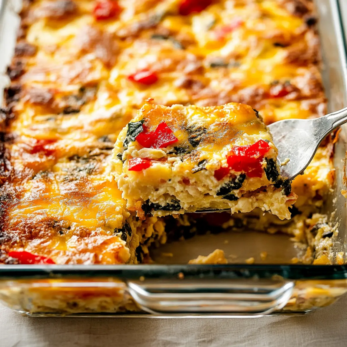 Delicious Breakfast Casserole with Sausage and Spinach Recipe
