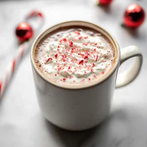 Homemade Christmas Peppermint Hot Chocolate