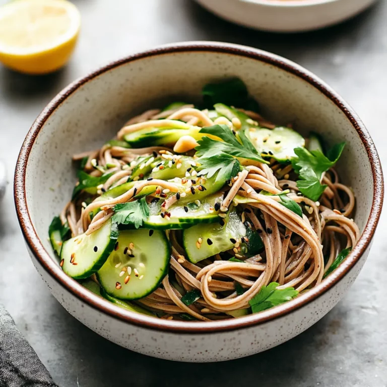 Sesame-Ginger Cucumber Soba Noodle Salad