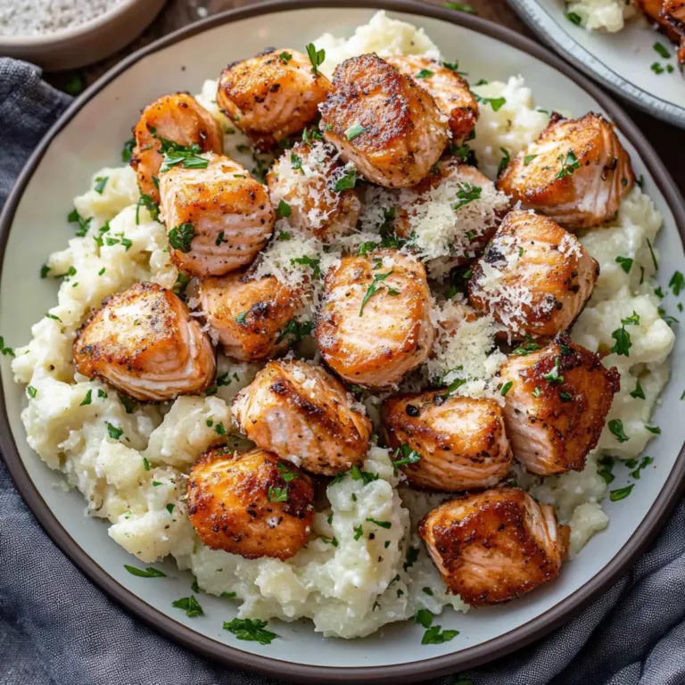 Crispy Parmesan Salmon Bites