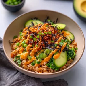 Crispy Gochujang Rice Salad