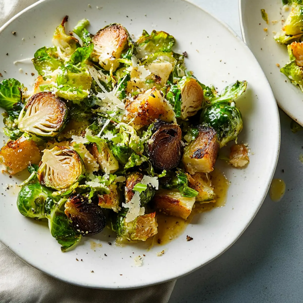 Roasted Brussels Sprouts Caesar Salad