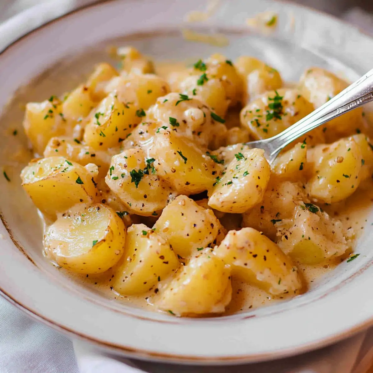 Creamy Garlic Sauce Baby Potatoes Recipe Ready in 30 Minutes