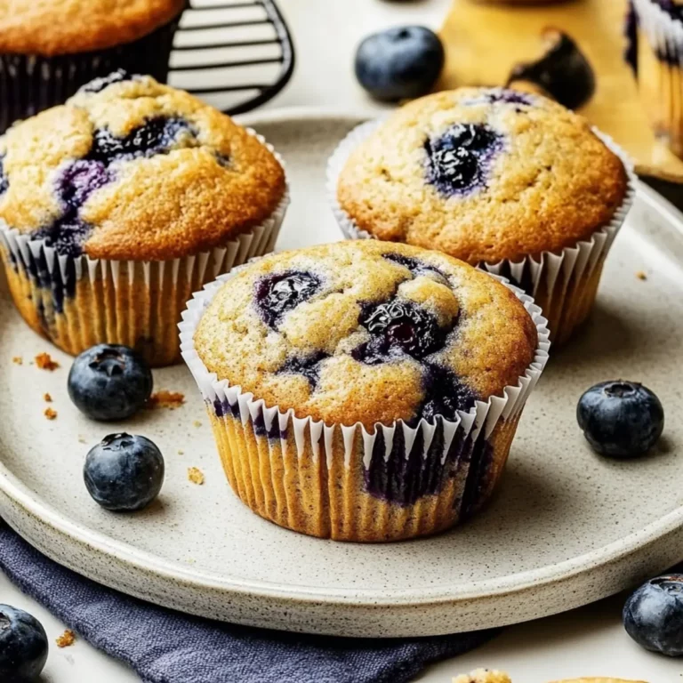 Greek Yogurt Blueberry Protein Muffins