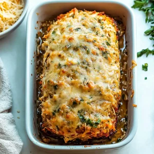 Garlic Parmesan Chicken Meatloaf