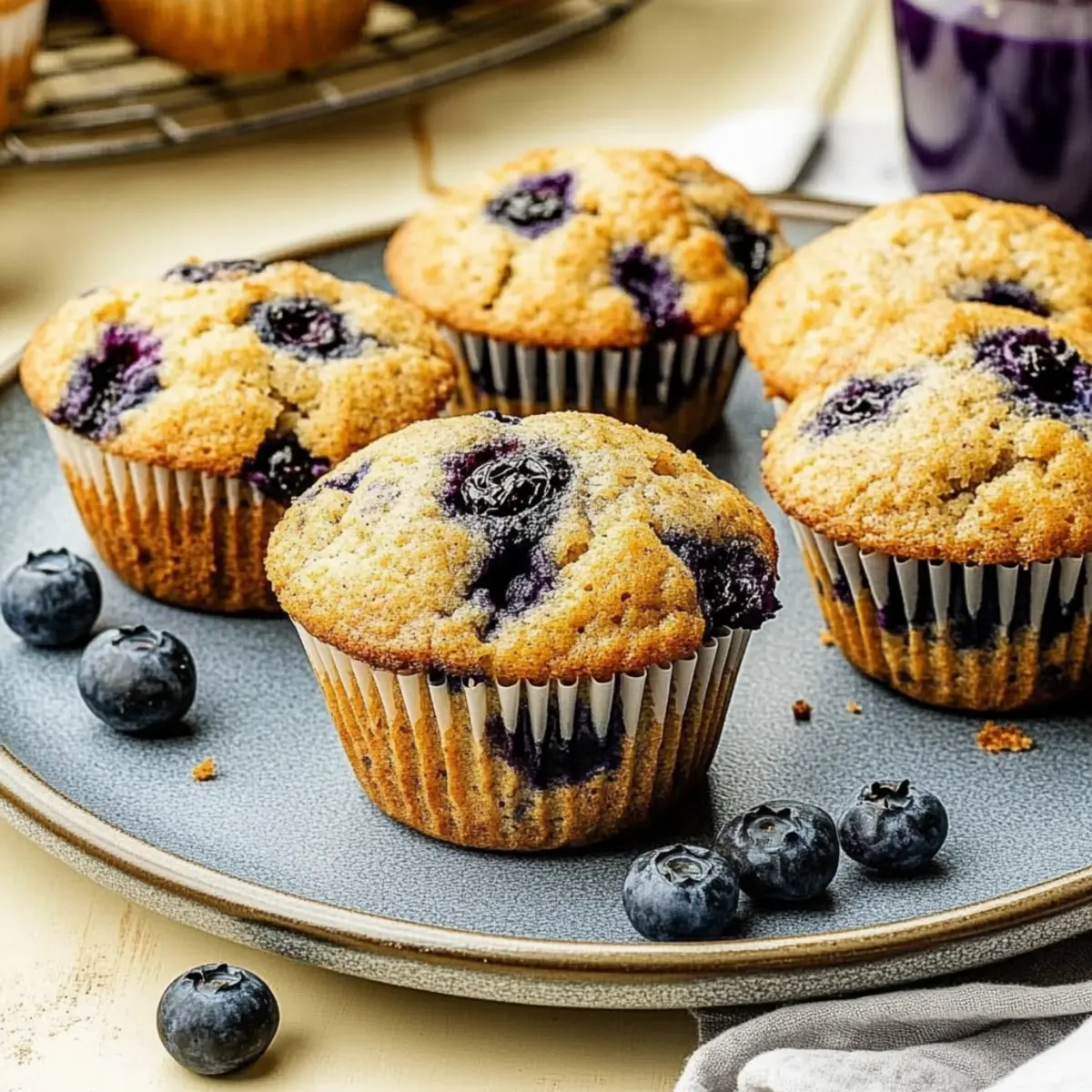 Greek Yogurt Blueberry Protein Muffins for a Healthy Snack