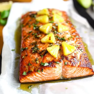 Honey Pineapple Glazed Salmon
