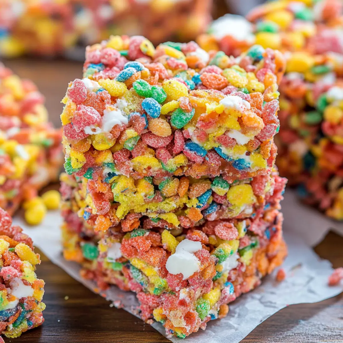 Easy Fruity Pebbles Treats Recipe for Colorful Snack Bars