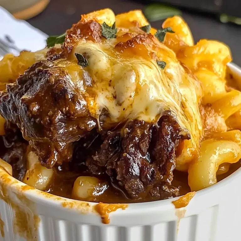 Braised Oxtail with Mac and Cheese Crust