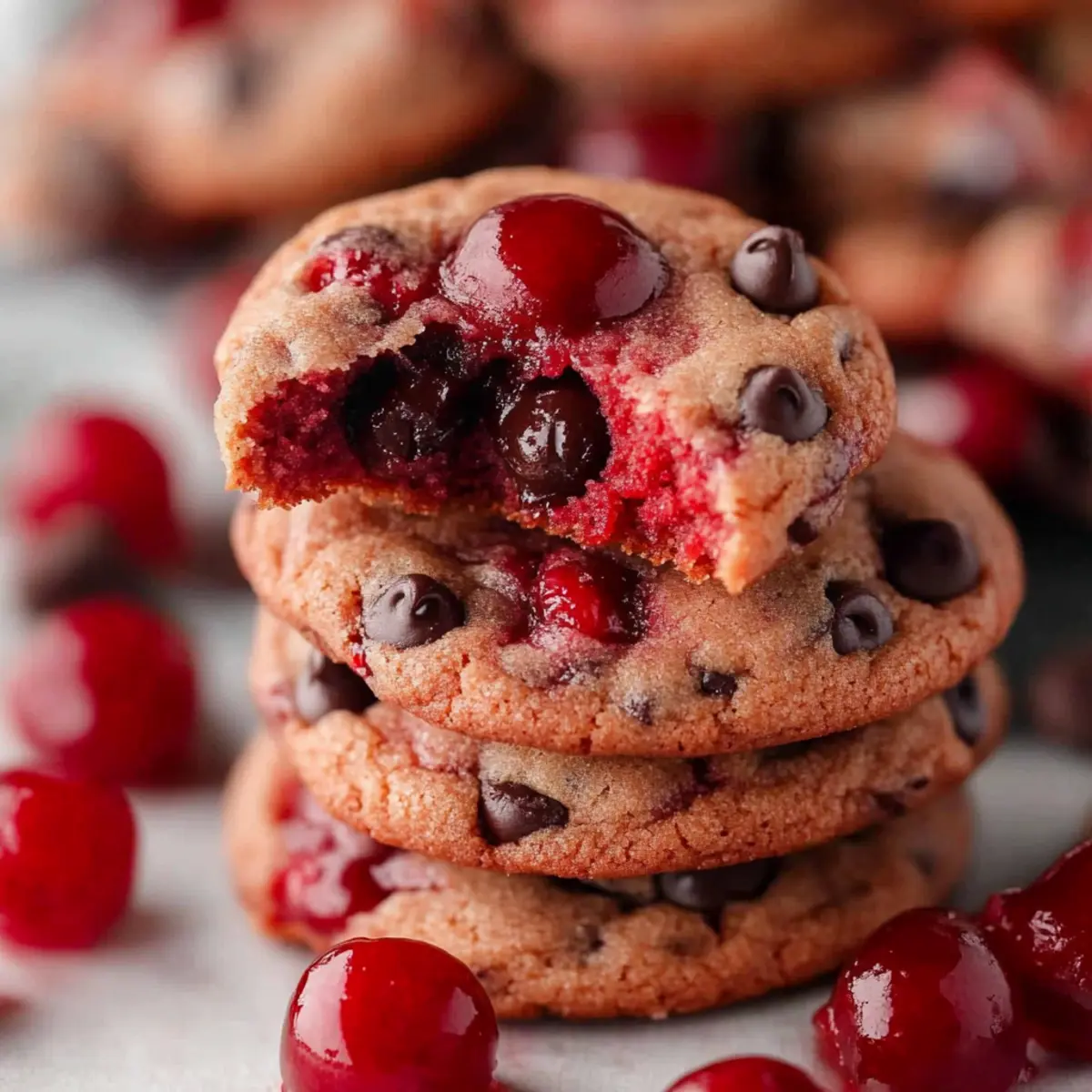 Heavenly Maraschino Cherry Chocolate Chip Cookies