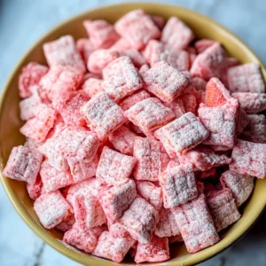 Fluffy Strawberry Shortcake Puppy Chow