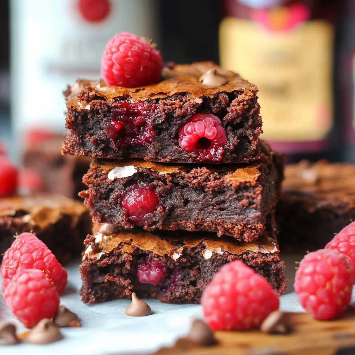 Delicious Raspberry Brownies Recipe with Chocolate Chips