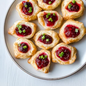 Cranberry Cream Cheese Crescent Bites