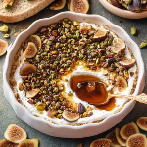 Boursin Fig Hot Honey Pistachio Dip