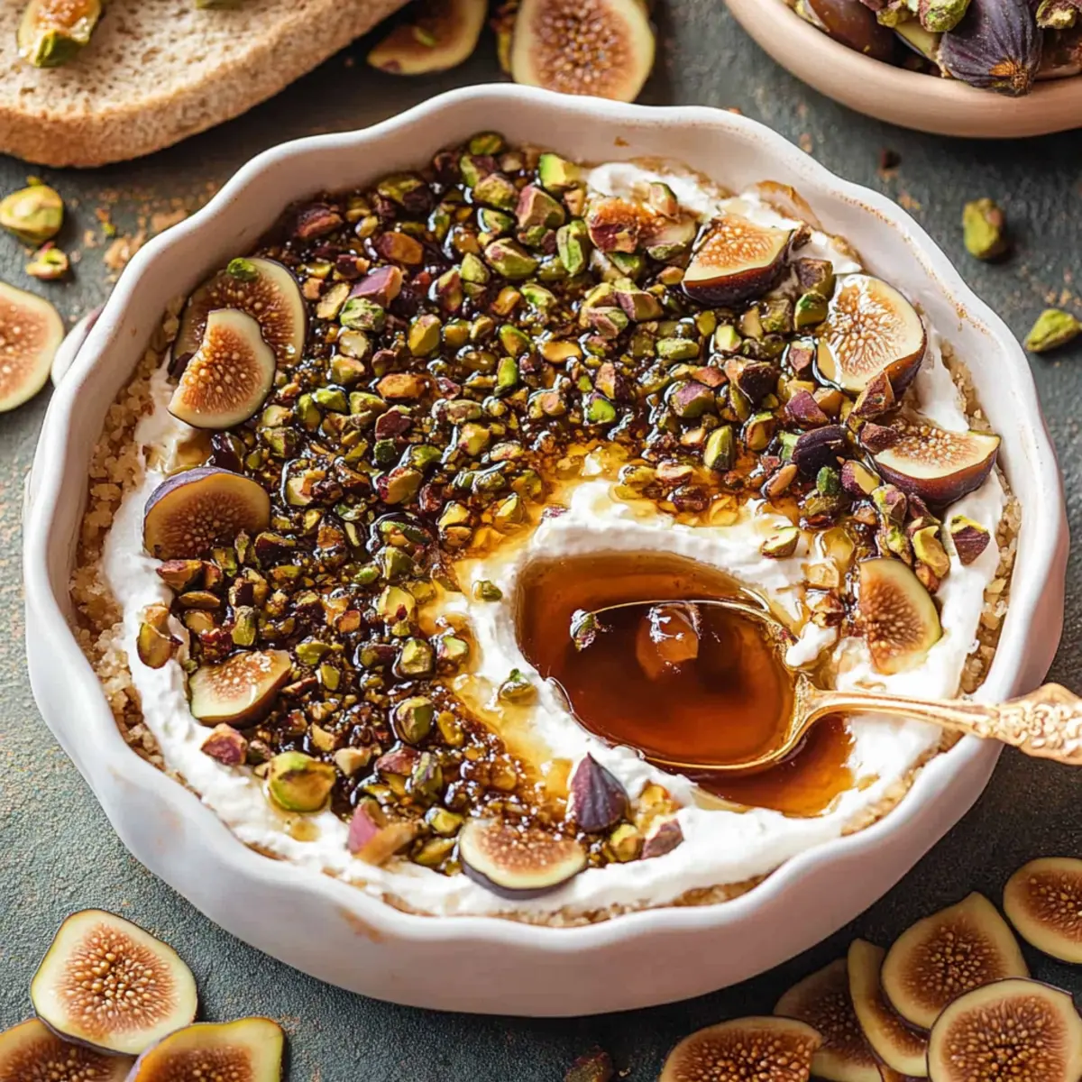 Boursin Fig Hot Honey Pistachio Dip