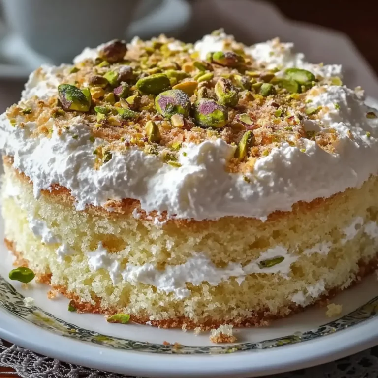 Lemon Pistachio Ricotta Cloud Cake