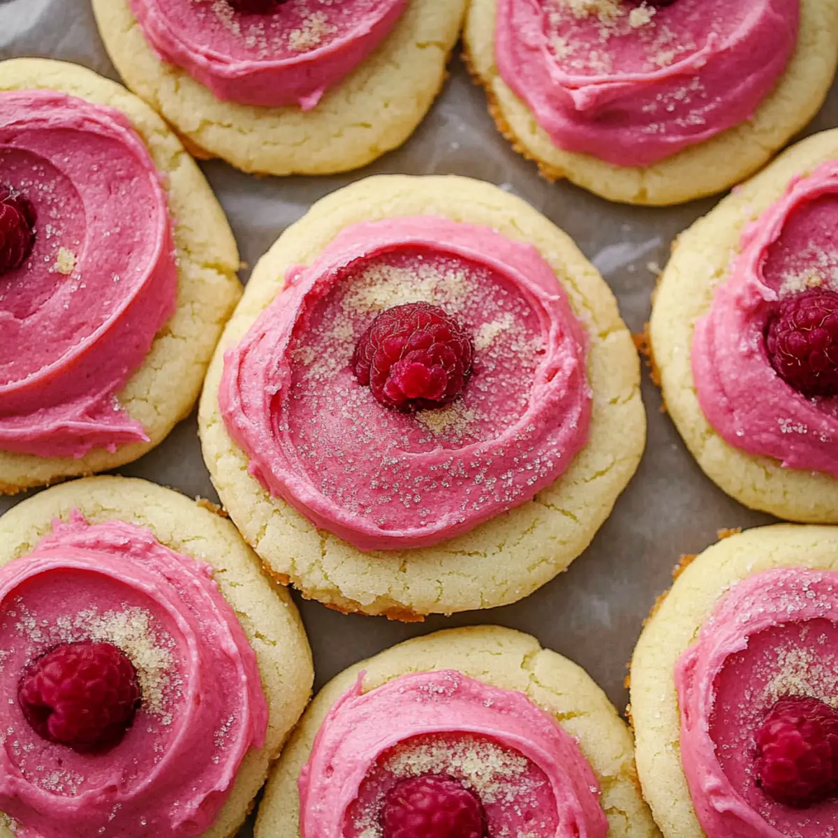 Lemon Sugar Cookies with Raspberry Buttercream