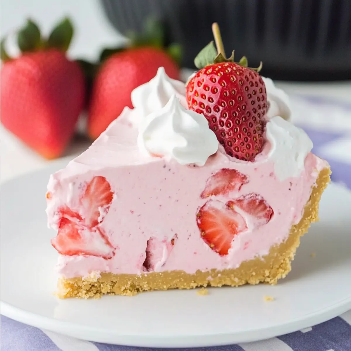 Refreshing No-Bake Strawberry Cream Pie