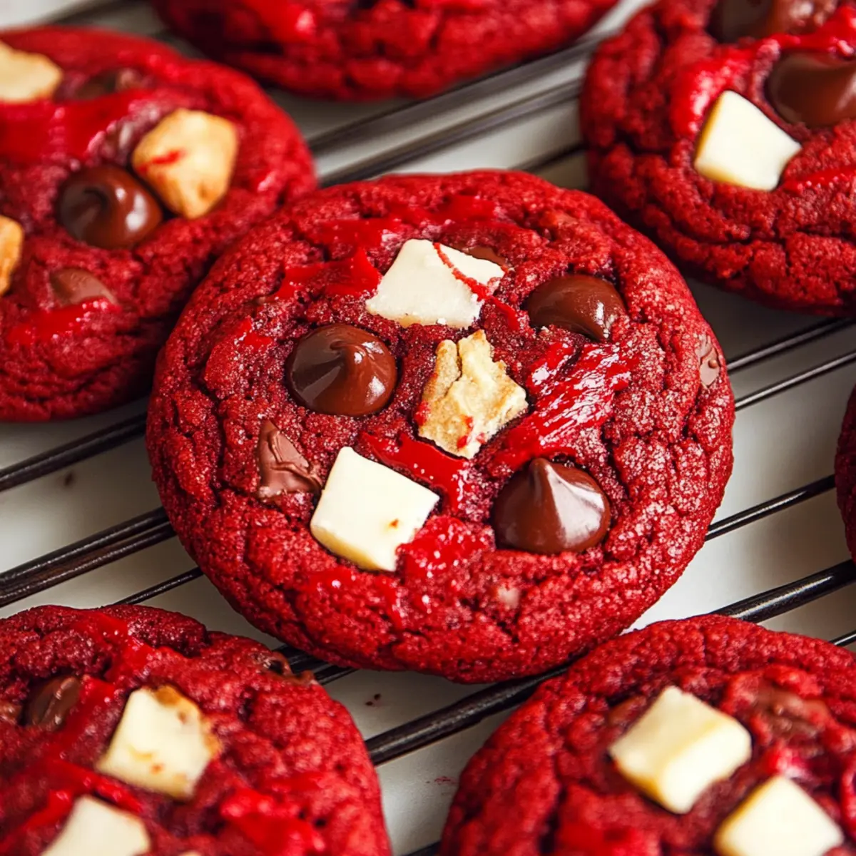 Red Velvet Chocolate Chip Cookies