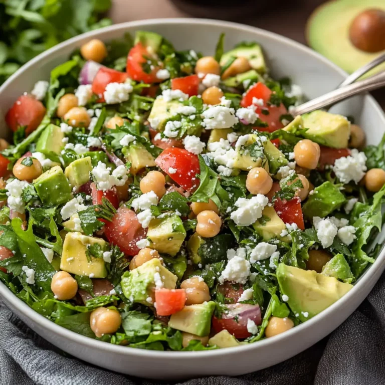 Chickpea Feta Avocado Salad