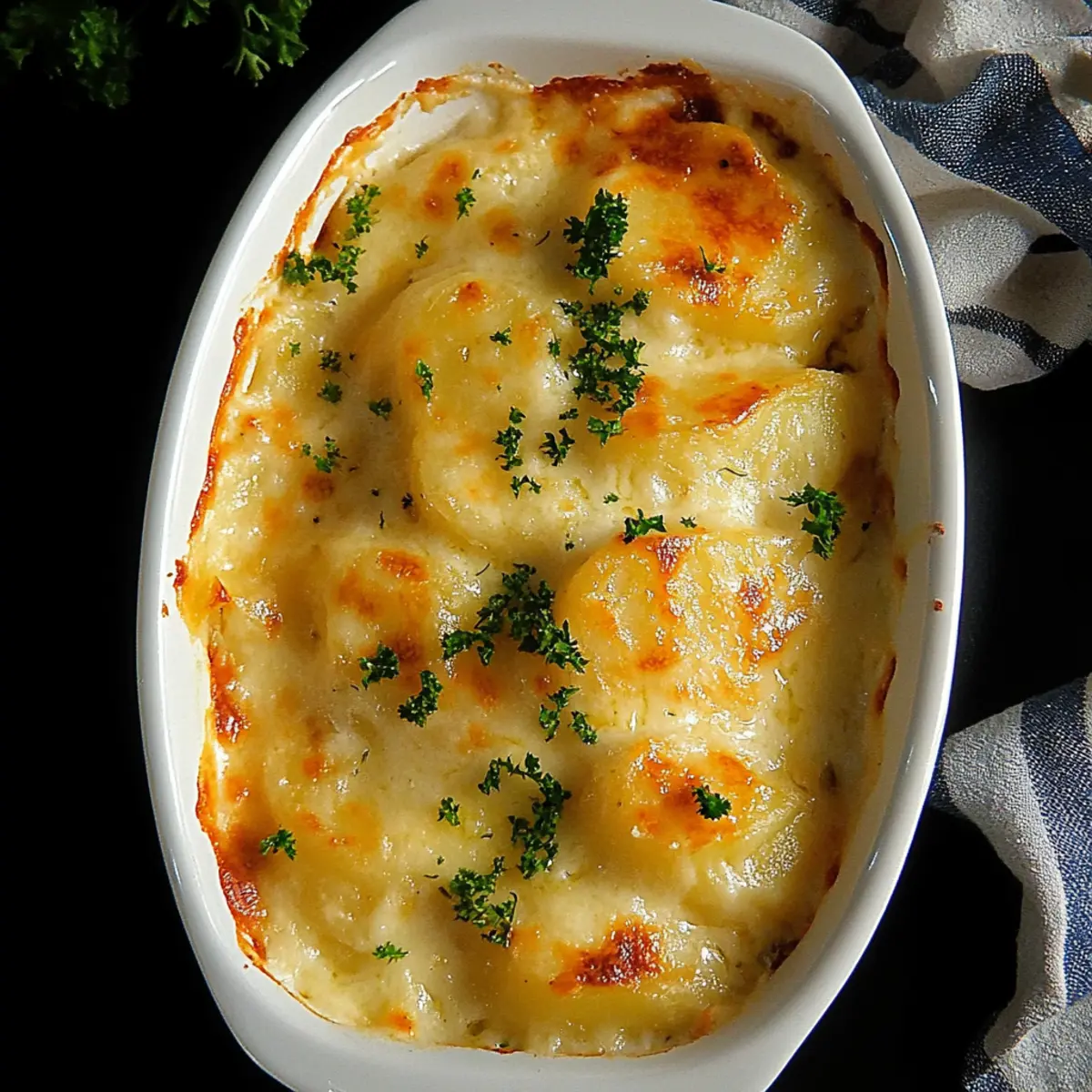 Ruth’s Chris-Inspired Potatoes au Gratin