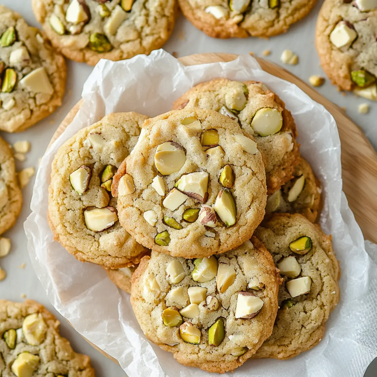 White Chocolate Pistachio Cookies